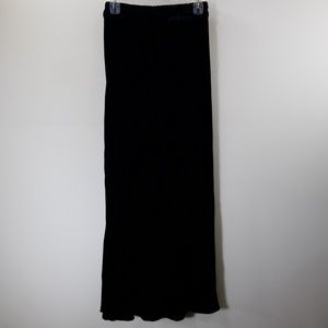 Bryan Emerson Black Velvet Pleated Skirt One Size